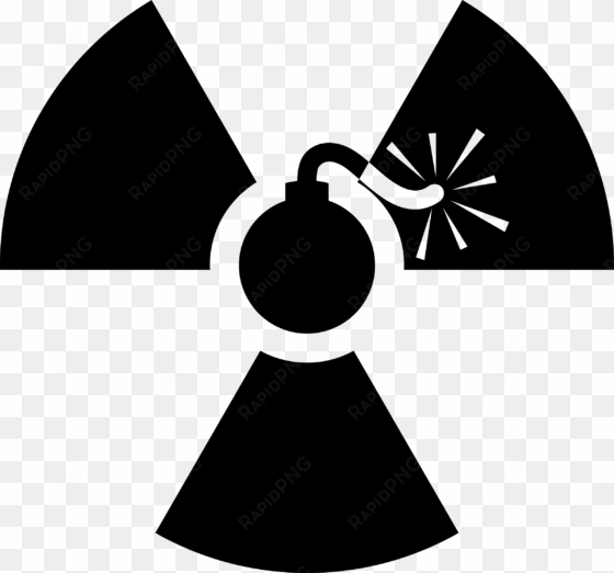 nuclear explosion clipart transparent background - radiation symbol black and white