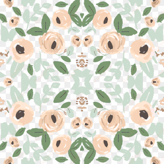 nude, peach and green watercolor flowers wallpaper - flower fabric - nude, peach and green watercolor flowers