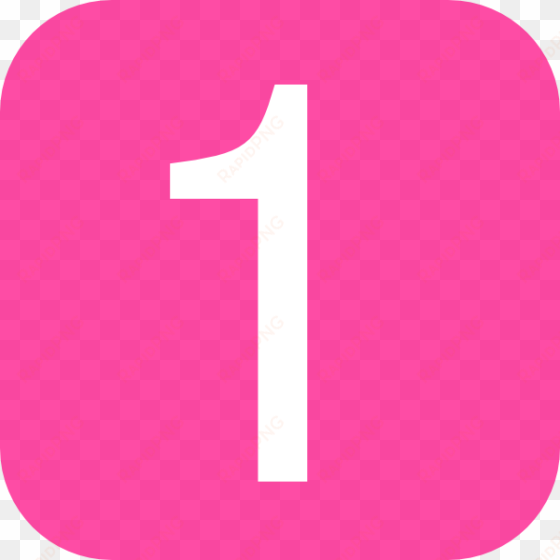 number 1 icon pink