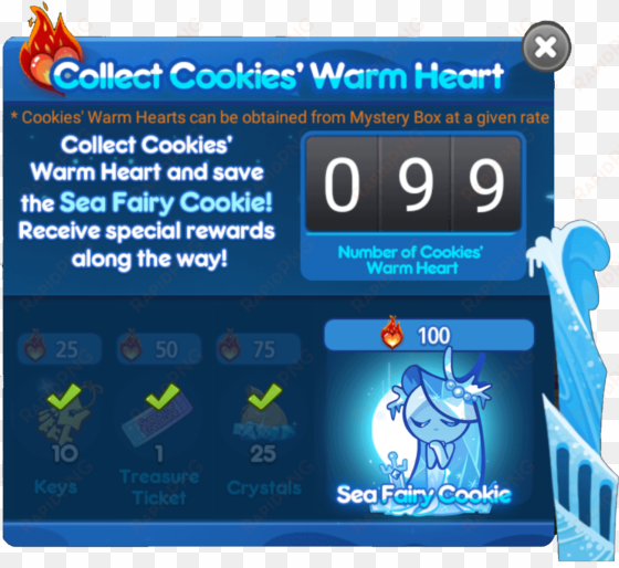 number of cookies' warm heart sea fairy cookie - moonlight cookie x sea fairy cookie