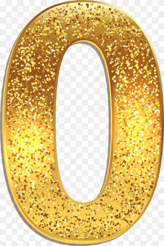 number zero gold shining png clip art image - number 0 gold png