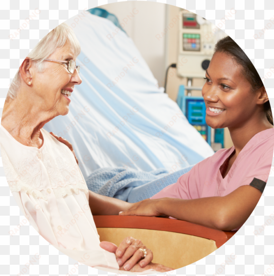 nurse patient - nurse talking to patient