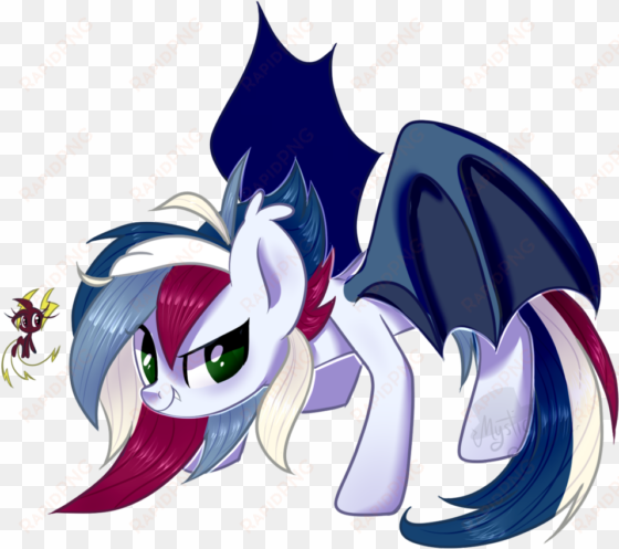 nuryndork, bat pony, duo, oc, oc - cartoon