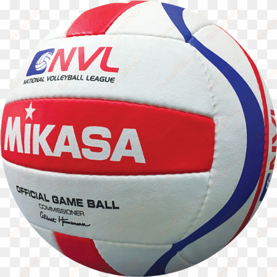 nvl-pro 3 quarter view - mikasa game ball of the national red/white/blue volleyball