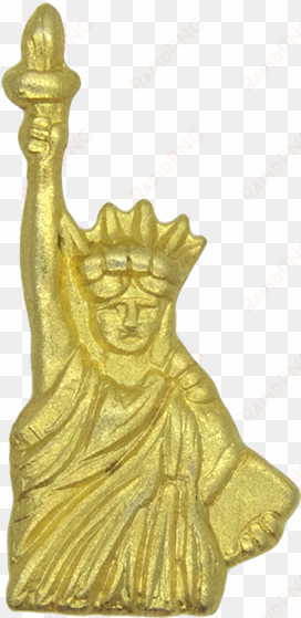 ny statue of liberty pin , gold - carving