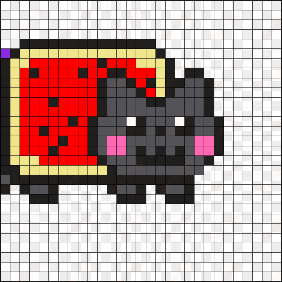 nyan harley quinn part1 perler bead pattern / bead - nine cat pixel art