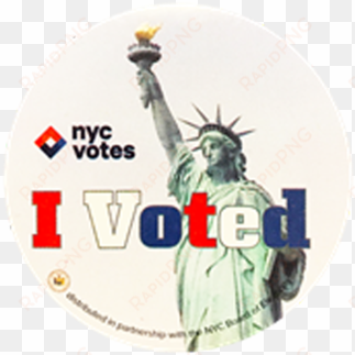 Nyc Opens Design Competition On 'i Voted' Stickers - Statue Of Liberty transparent png image