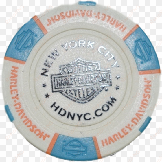 nyc white/blue/orange poker chip - new york city