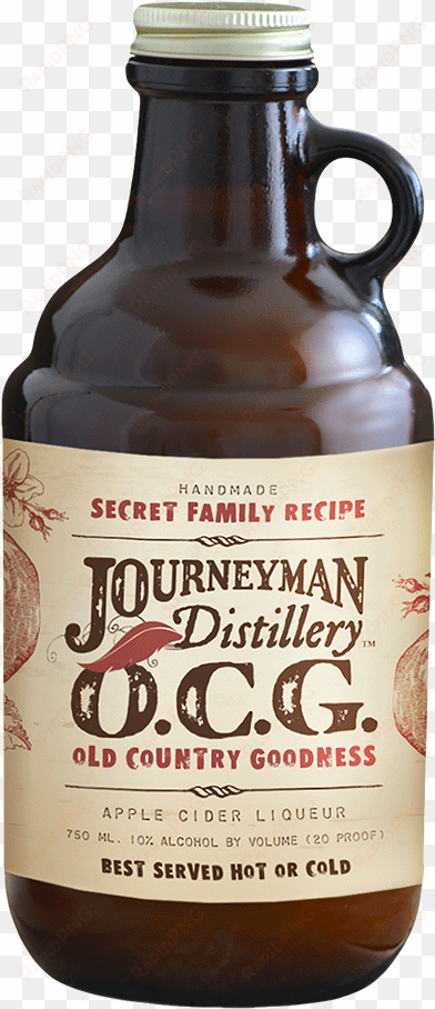 o - c - g - apple cider liqueur - journeyman distillery whiskey featherbone bourbon