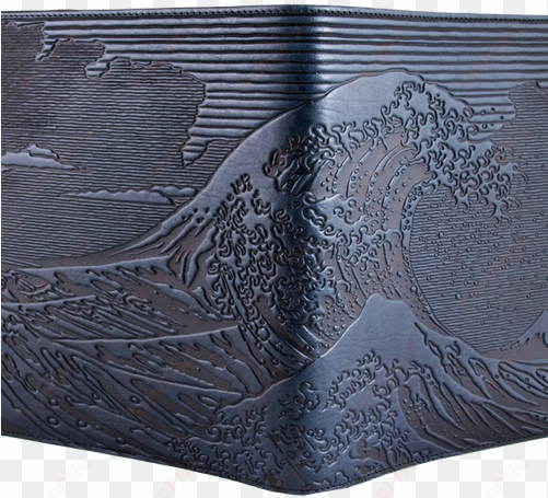 oberon hokusai wave composition notebook cover - relief