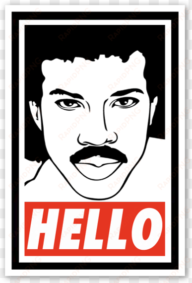 obey lionel sticker - lionel richie