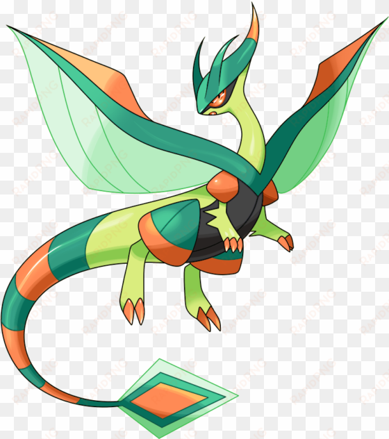 [oc] mega flygon [x-post from r/pokemonphoenixrising] - pokemon tipo dragon tercera generación