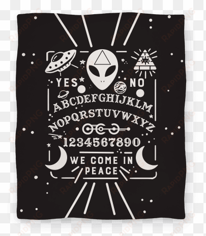 occult alien ouija board blanket - alien ouija