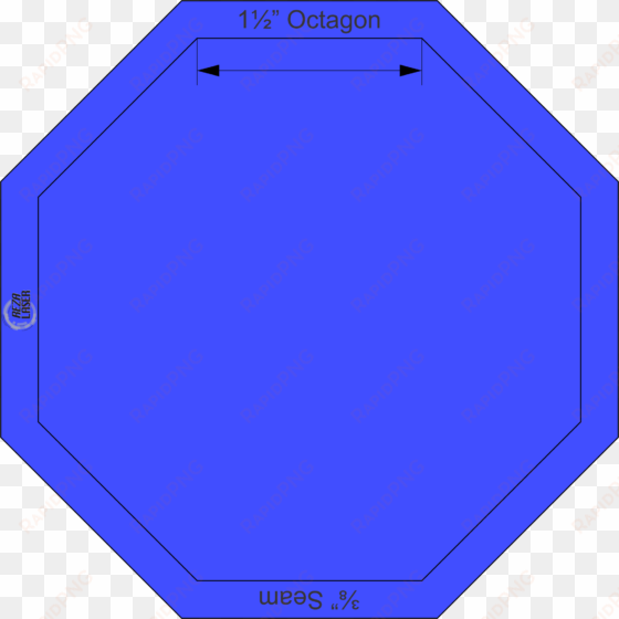 octagon 1½” inch acrylic template solid with ¼” seam