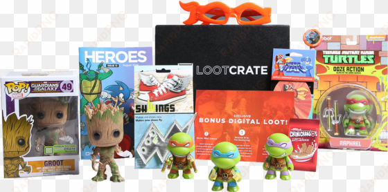 october's loot crate will contain the walking dead - teenage mutant ninja turtles: ooze action glow-in-the-dark