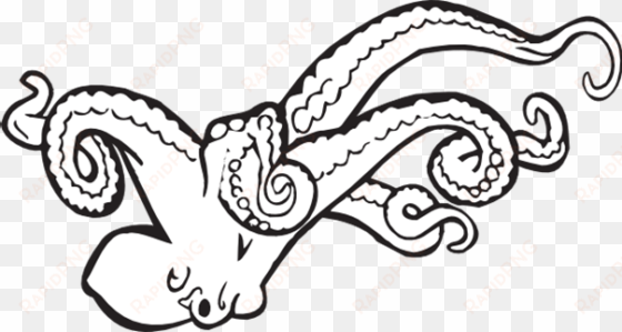 octupus drawing at getdrawings - octopus vinyl wall art decal sticker, black, size medium