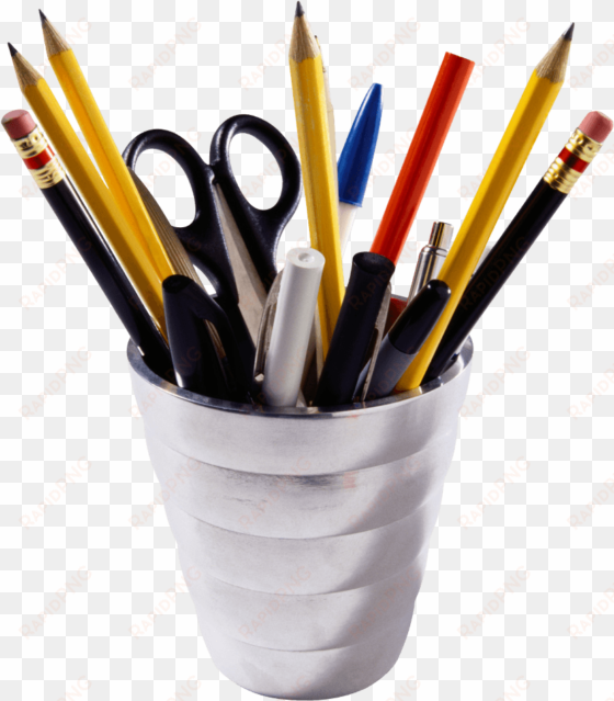 office supplies pot - stationary logo in png