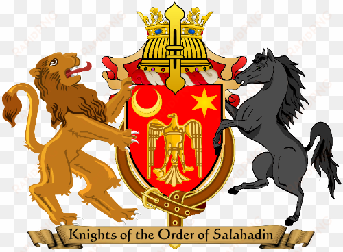 Official Heraldic Coat Of Arms Of The Knights Of The - Knights Of The Order Of Saladin transparent png image