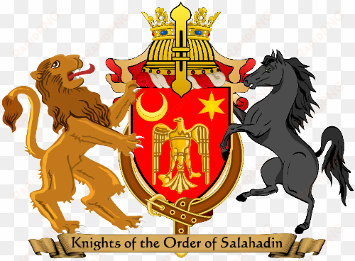 official heraldic coat of arms of the knights of the - knights of the order of saladin