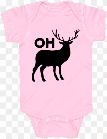 oh deer baby onesy - deer - jennifer pugh canvas art print