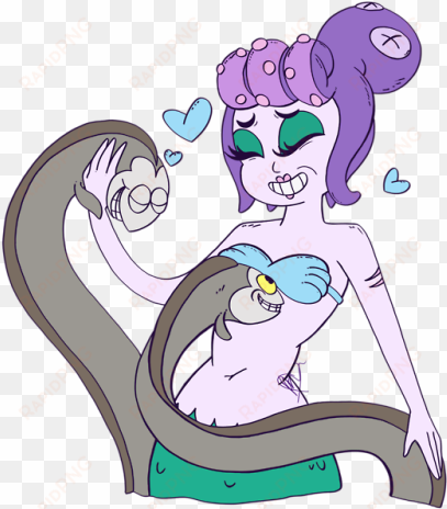 “oh no she's cute ” - cuphead cala maria eel