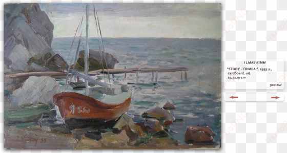 oil painting crimea coast - sea
