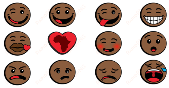 oju africa - emoticono negro