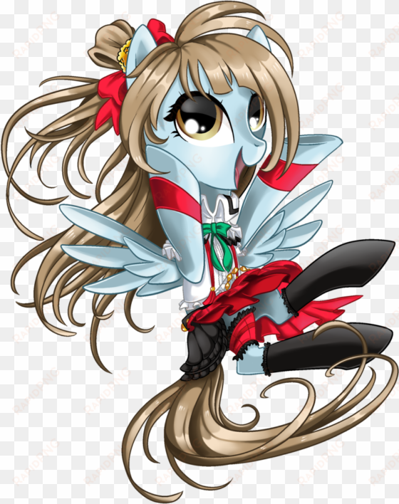 okapifeathers, crossover, kotori minami, love live - cartoon