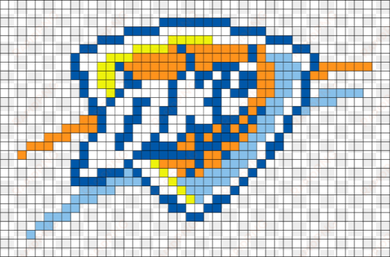 oklahoma city thunder pixel art