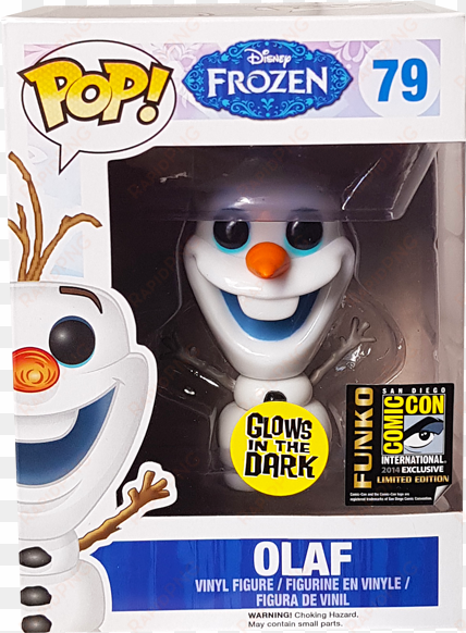 olaf glow sdcc 2014 exclusive pop vinyl figure - frozen - olaf glow in the dark pop! vinyl figure