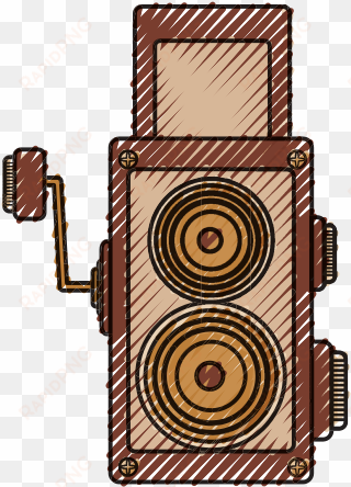 old cinema camcorder icon - wood