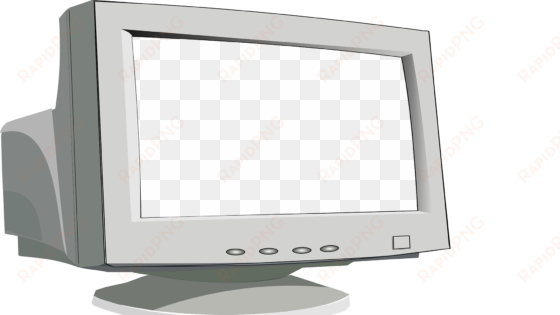 old crt monitor with knockout - monitor clipart png