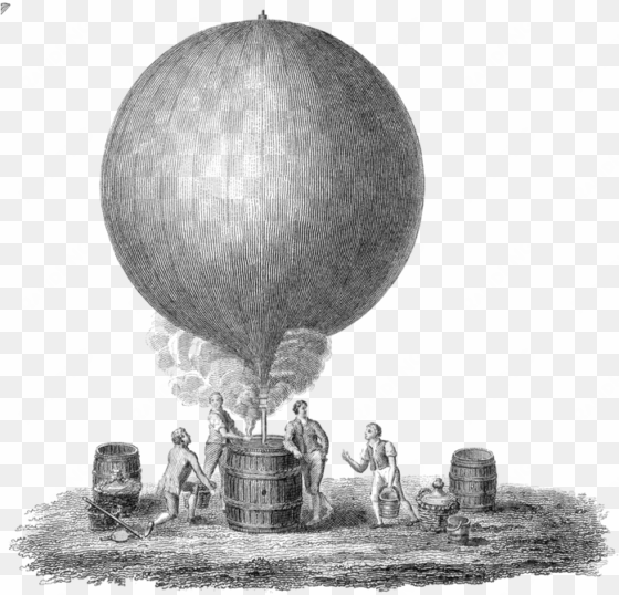 old illustration of hot air balloon png - primitive hot air balloon