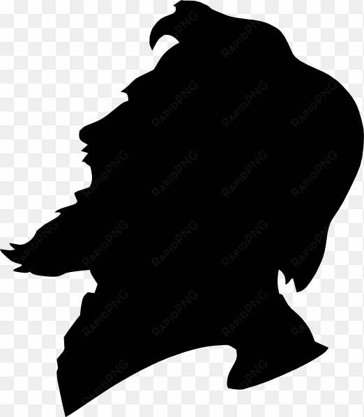 old man face silhouette