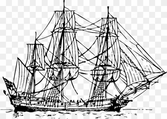 old, outline, sailing, ship, boat, pirate, automatic - outline sailing ship