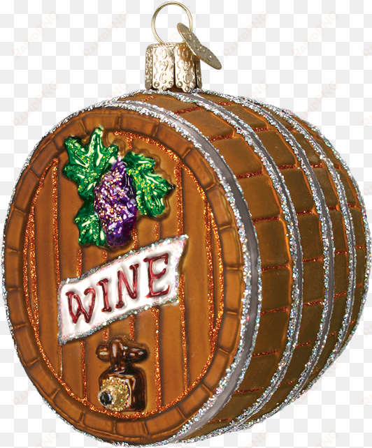 old world christmas wine barrel glass ornament #32067