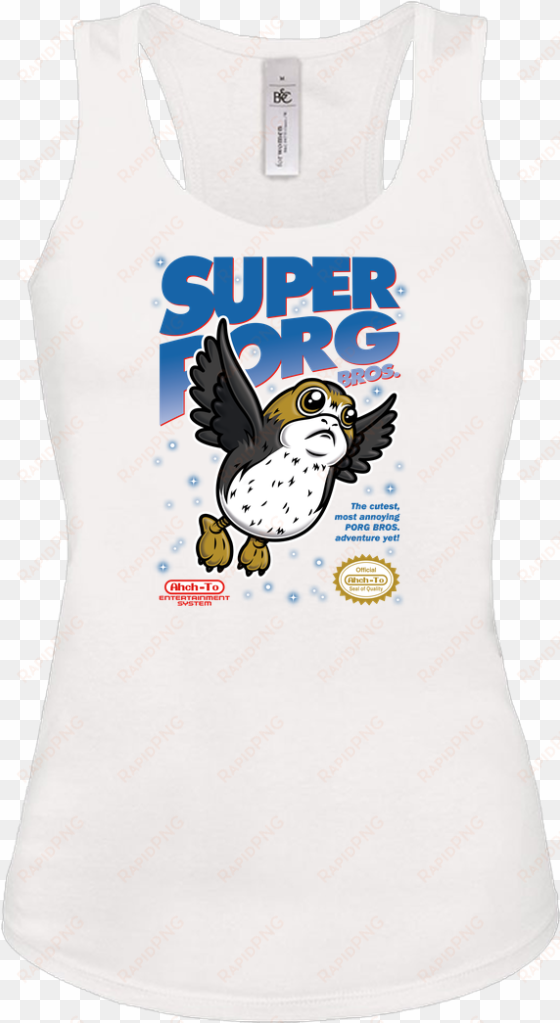 olipopart super porg bros t-shirt tanktop white - gommehd