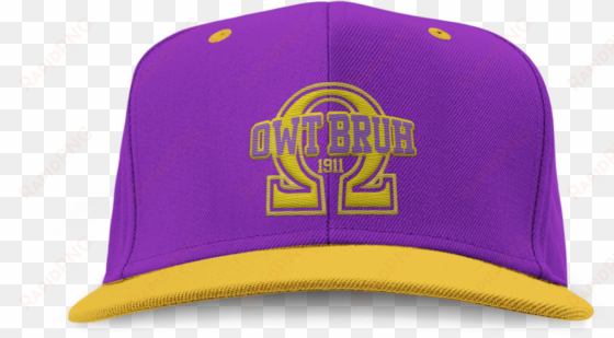 omega psi phi embroidered owt bruh snap back hat - baseball cap