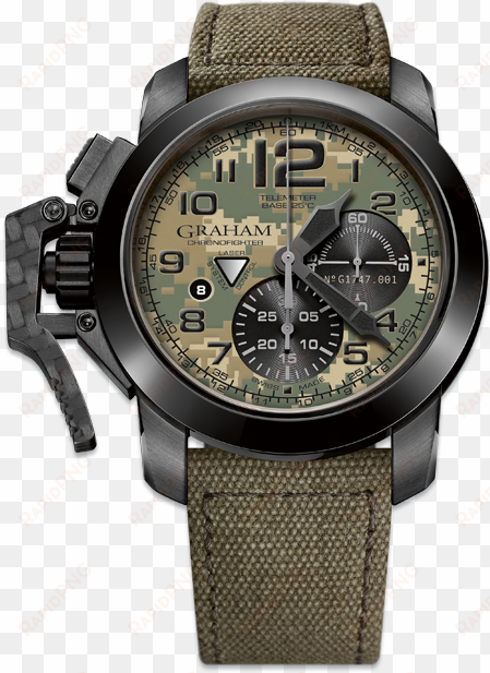 on seconds counter at 3 o'clock inspired by regimental - graham watch chronofighter navy seal limited edition