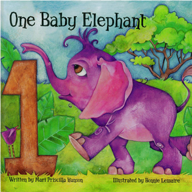 one baby elephant