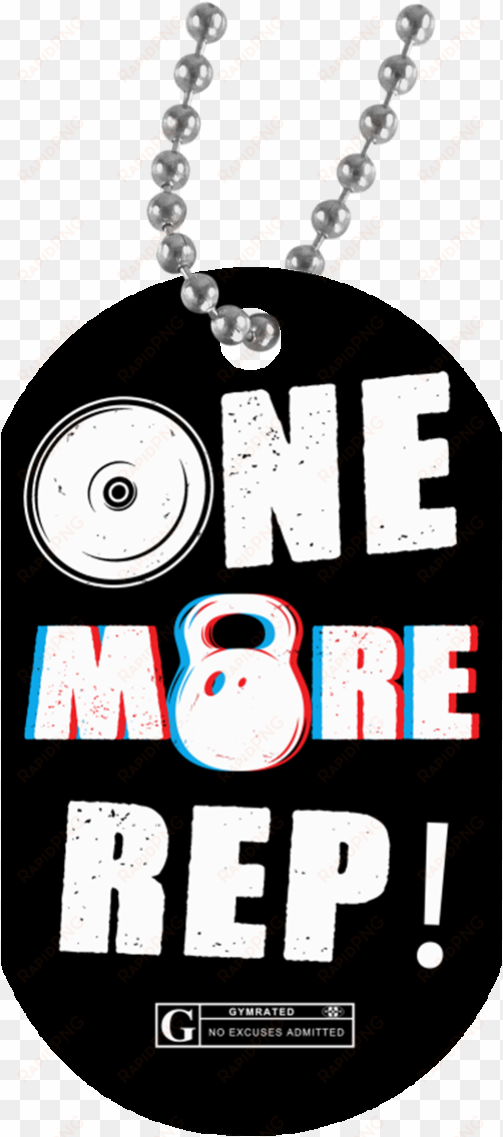 "one more rep" dog tags - black history month necklace