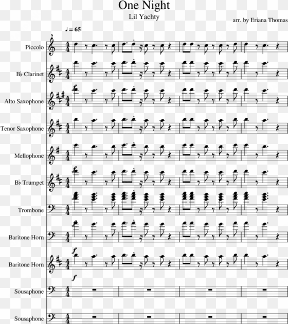 one night sheet music composed by arr - one night lil yachty piano notes