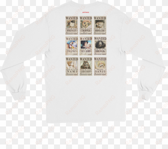 one piece wanted posters longsleeve - wanted poster
