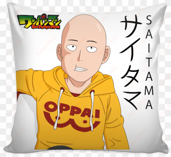 one punch man saitama oppai 16" x 16" throw pillow - one punch man saitama oppai mug