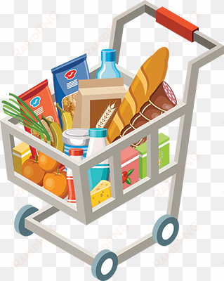 online grocery store vector