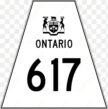 ontario highway 617 - trapezoid road sign