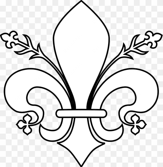 open - fleur de lis white png