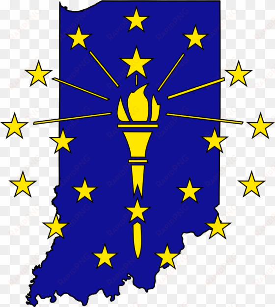 open - indiana state flag logo