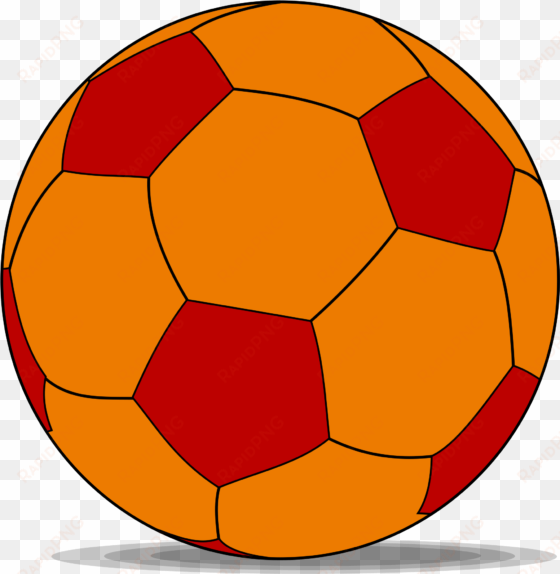 open - orange and red soccer ball