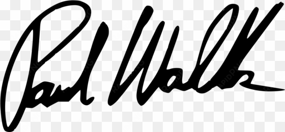 open - paul walker signature vector
